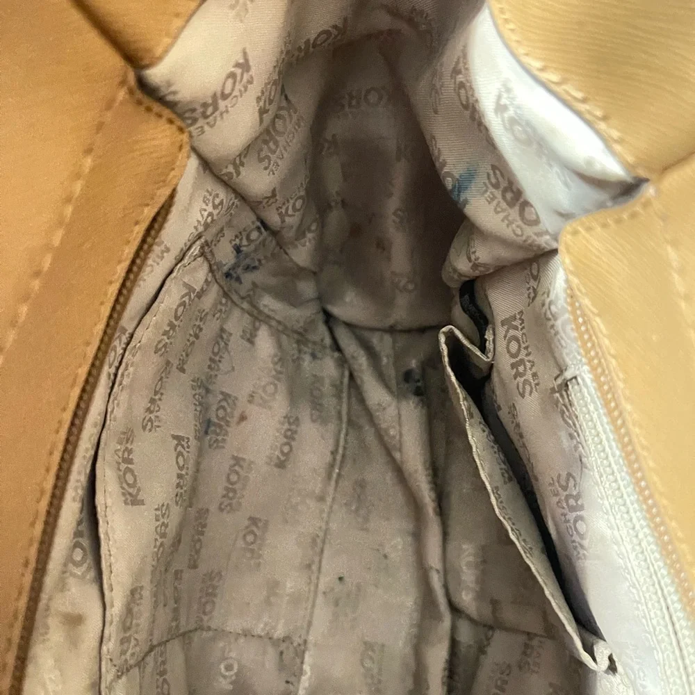 Michael Kors Cream Monogram Shoulder Bag